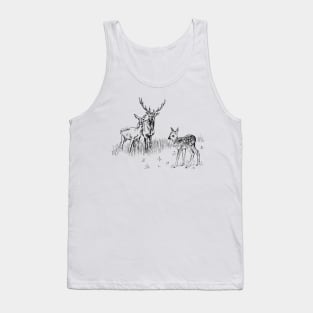 Deer family print Tank Top